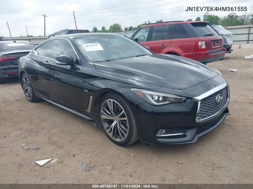 2017 Infiniti Q60 3.0T Premium VIN: JN1EV7EK4HM361555 Lot: 40758747