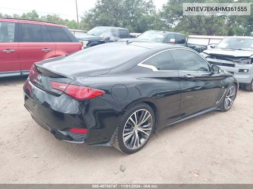 2017 Infiniti Q60 3.0T Premium VIN: JN1EV7EK4HM361555 Lot: 40758747