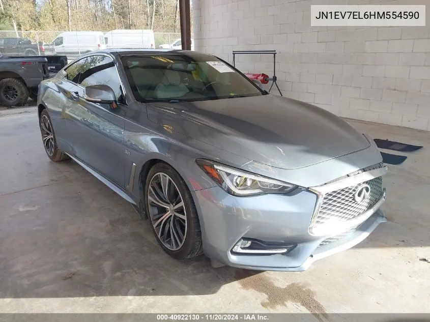 2017 Infiniti Q60 3.0T Premium VIN: JN1EV7EL6HM554590 Lot: 40922130