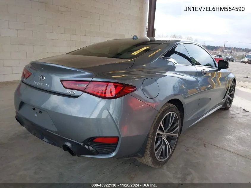 2017 Infiniti Q60 3.0T Premium VIN: JN1EV7EL6HM554590 Lot: 40922130