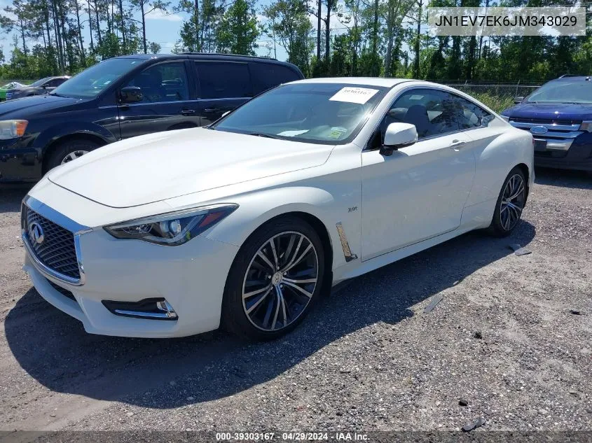 2018 Infiniti Q60 3.0T Luxe VIN: JN1EV7EK6JM343029 Lot: 39303167