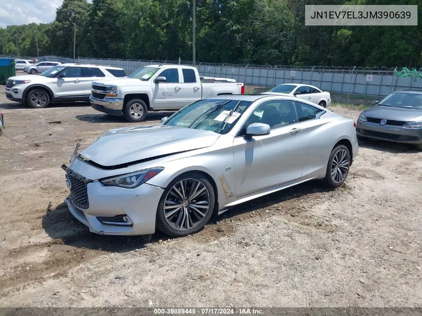 2018 Infiniti Q60 3.0T Luxe VIN: JN1EV7EL3JM390639 Lot: 39889445