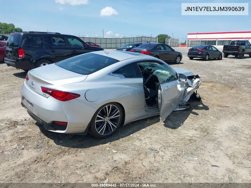 2018 Infiniti Q60 3.0T Luxe VIN: JN1EV7EL3JM390639 Lot: 39889445