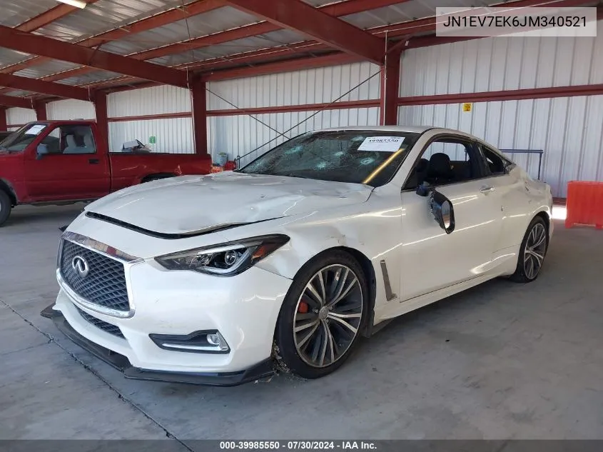 2018 Infiniti Q60 3.0T Luxe VIN: JN1EV7EK6JM340521 Lot: 39985550