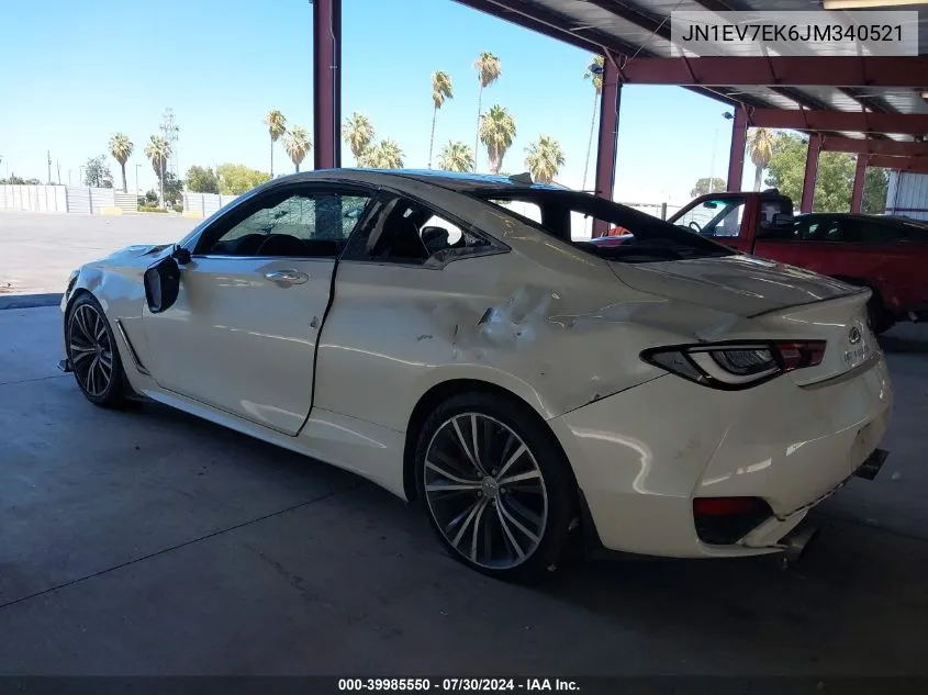 2018 Infiniti Q60 3.0T Luxe VIN: JN1EV7EK6JM340521 Lot: 39985550