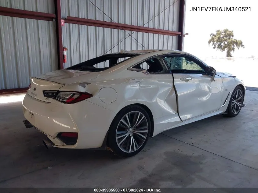 2018 Infiniti Q60 3.0T Luxe VIN: JN1EV7EK6JM340521 Lot: 39985550