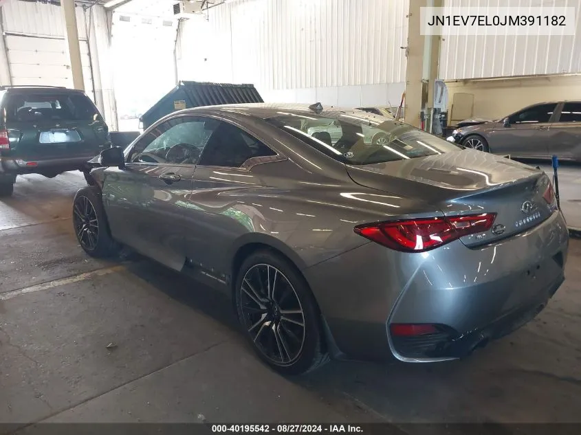 2018 Infiniti Q60 3.0T Sport VIN: JN1EV7EL0JM391182 Lot: 40195542