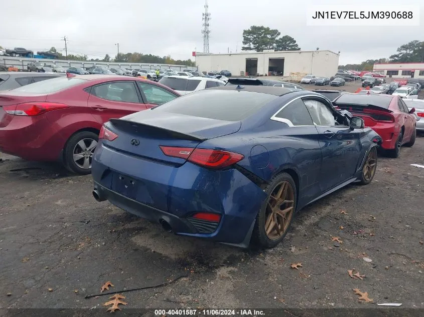 2018 Infiniti Q60 3.0T Luxe VIN: JN1EV7EL5JM390688 Lot: 40401587