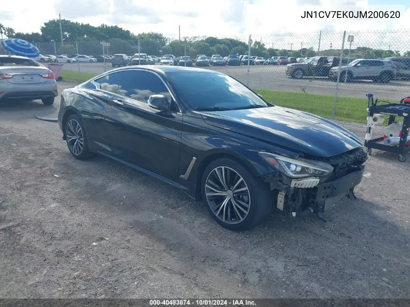 2018 Infiniti Q60 Pure/Luxe VIN: JN1CV7EK0JM200620 Lot: 40483874