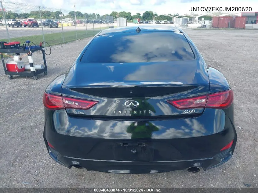 2018 Infiniti Q60 Pure/Luxe VIN: JN1CV7EK0JM200620 Lot: 40483874