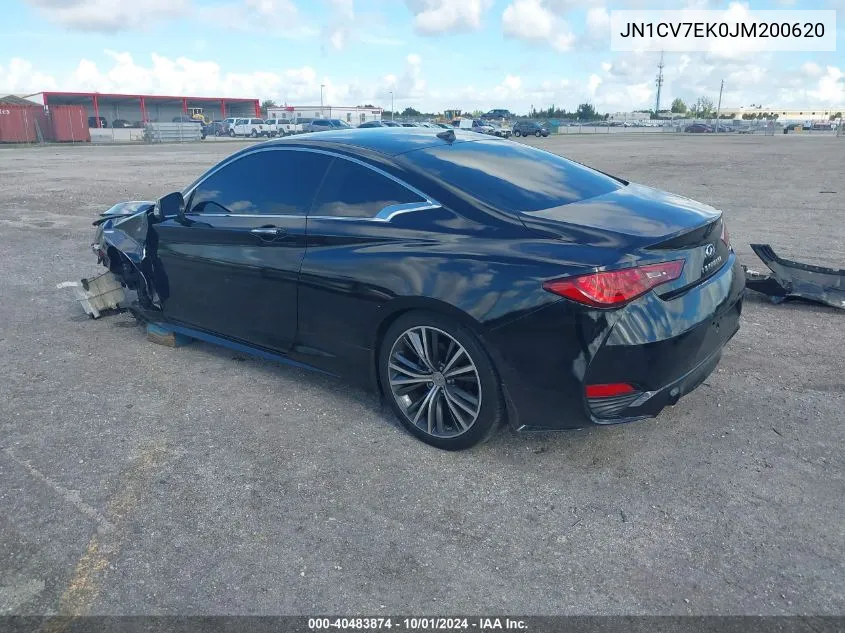 2018 Infiniti Q60 Pure/Luxe VIN: JN1CV7EK0JM200620 Lot: 40483874