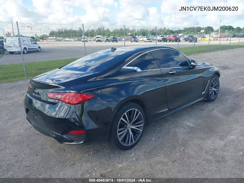 2018 Infiniti Q60 Pure/Luxe VIN: JN1CV7EK0JM200620 Lot: 40483874