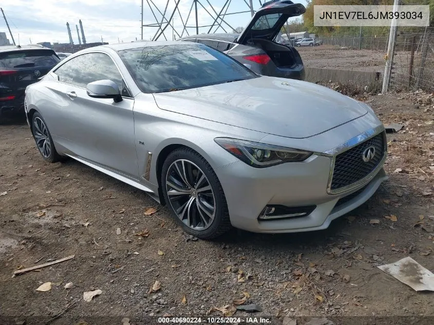 2018 Infiniti Q60 3.0T Luxe VIN: JN1EV7EL6JM393034 Lot: 40690224