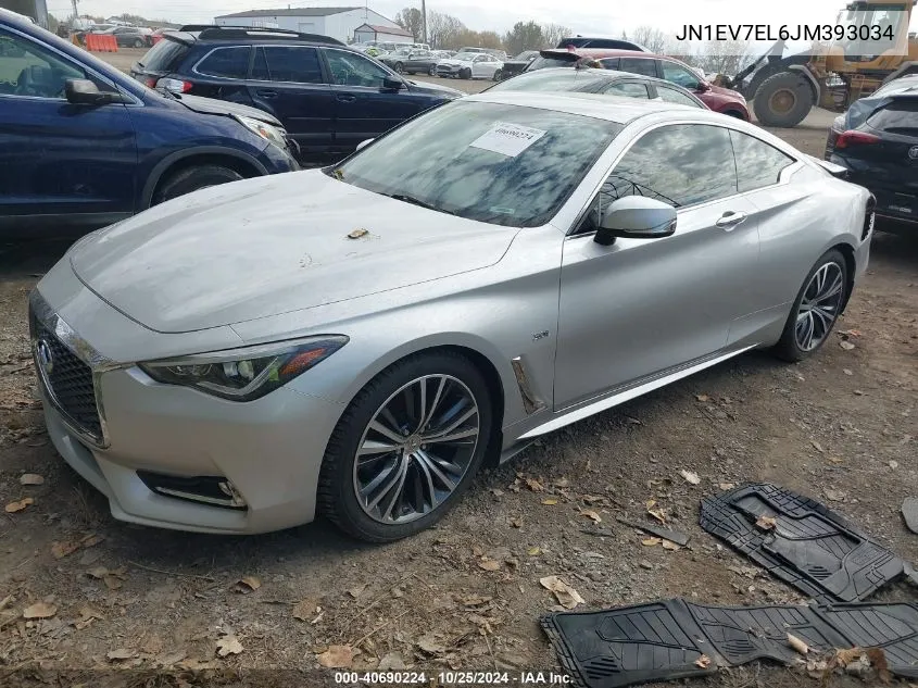 2018 Infiniti Q60 3.0T Luxe VIN: JN1EV7EL6JM393034 Lot: 40690224