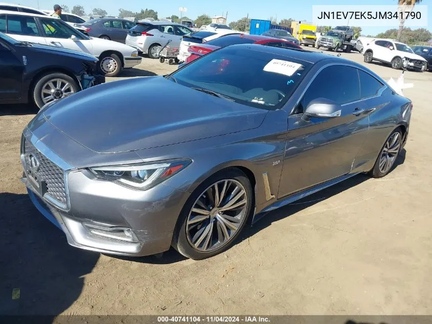 2018 Infiniti Q60 3.0T Luxe VIN: JN1EV7EK5JM341790 Lot: 40741104