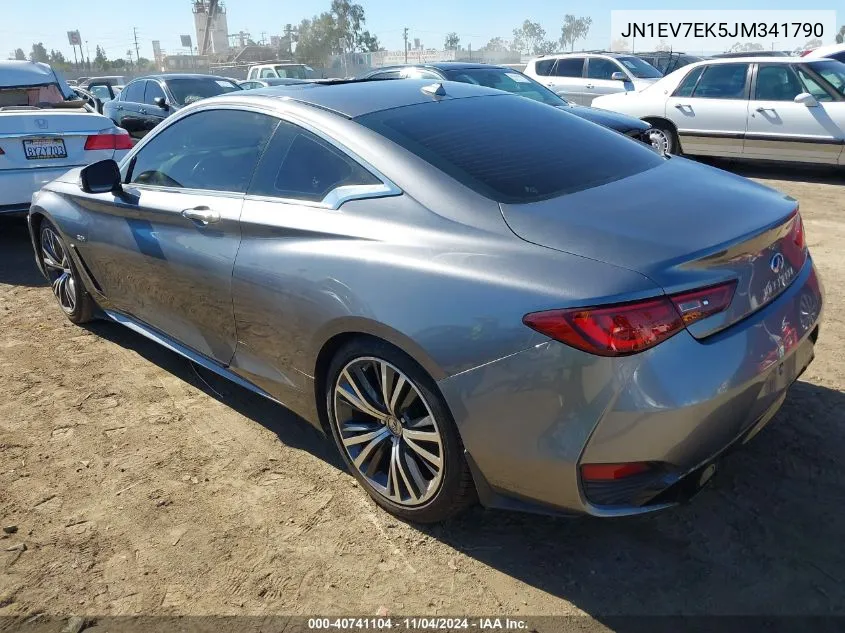 2018 Infiniti Q60 3.0T Luxe VIN: JN1EV7EK5JM341790 Lot: 40741104