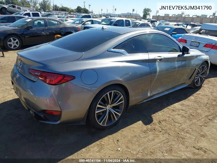 2018 Infiniti Q60 3.0T Luxe VIN: JN1EV7EK5JM341790 Lot: 40741104