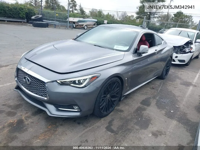 2018 Infiniti Q60 3.0T Sport VIN: JN1EV7EK5JM342941 Lot: 40835363