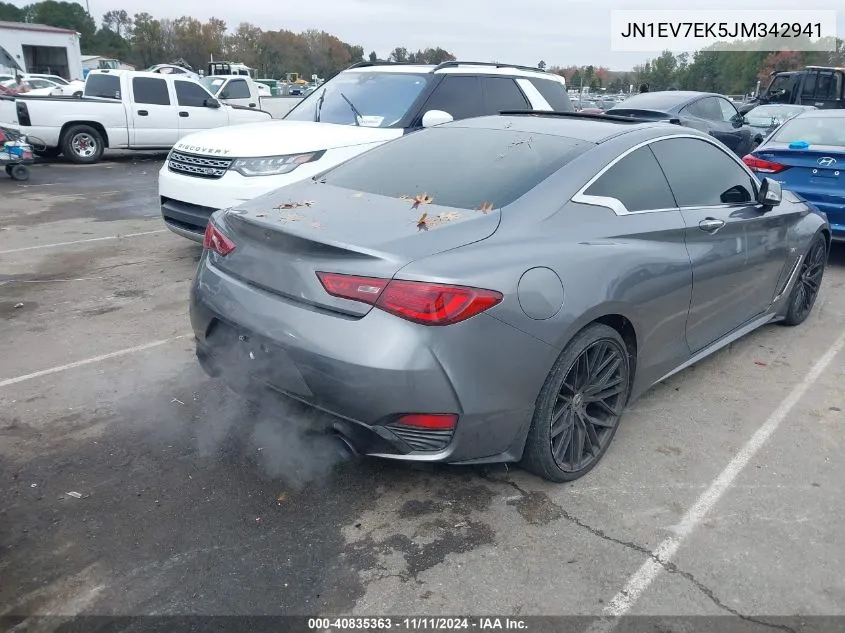 2018 Infiniti Q60 3.0T Sport VIN: JN1EV7EK5JM342941 Lot: 40835363