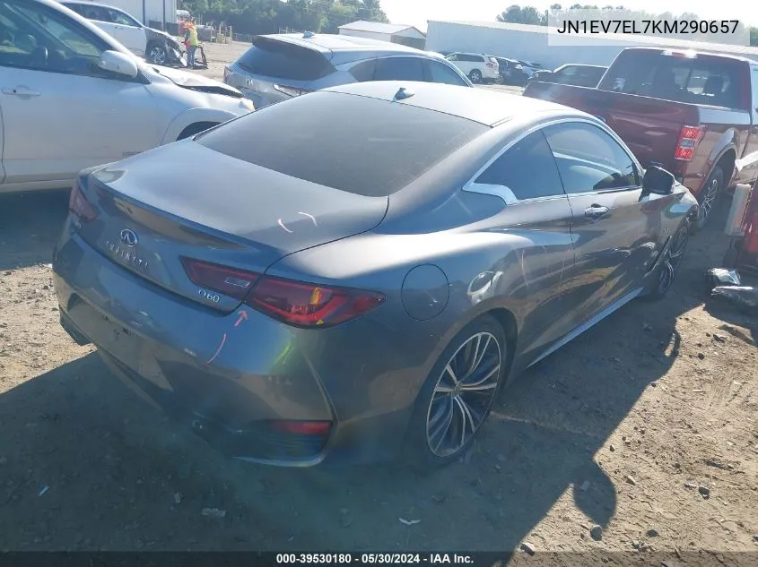 2019 Infiniti Q60 3.0T Luxe VIN: JN1EV7EL7KM290657 Lot: 39530180