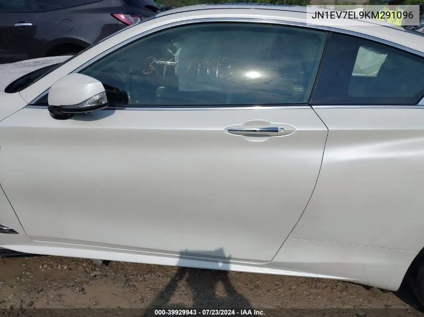 2019 Infiniti Q60 3.0T Luxe VIN: JN1EV7EL9KM291096 Lot: 39929943