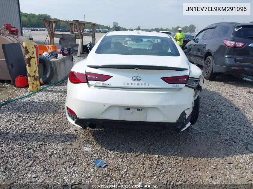 2019 Infiniti Q60 3.0T Luxe VIN: JN1EV7EL9KM291096 Lot: 39929943