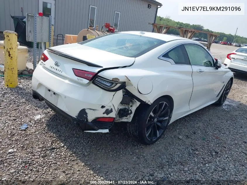 2019 Infiniti Q60 3.0T Luxe VIN: JN1EV7EL9KM291096 Lot: 39929943