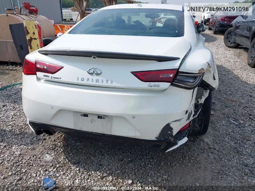 2019 Infiniti Q60 3.0T Luxe VIN: JN1EV7EL9KM291096 Lot: 39929943