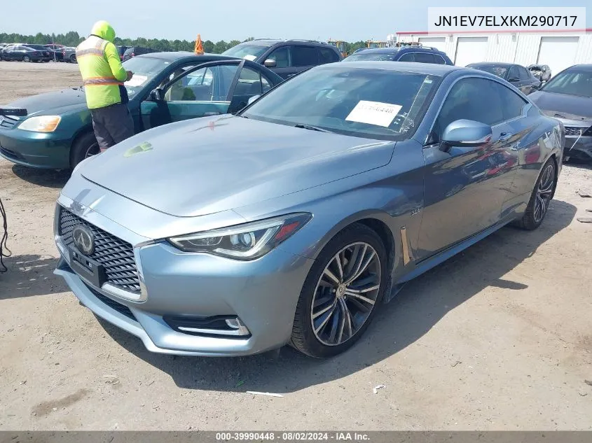 2019 Infiniti Q60 3.0T Luxe VIN: JN1EV7ELXKM290717 Lot: 39990448