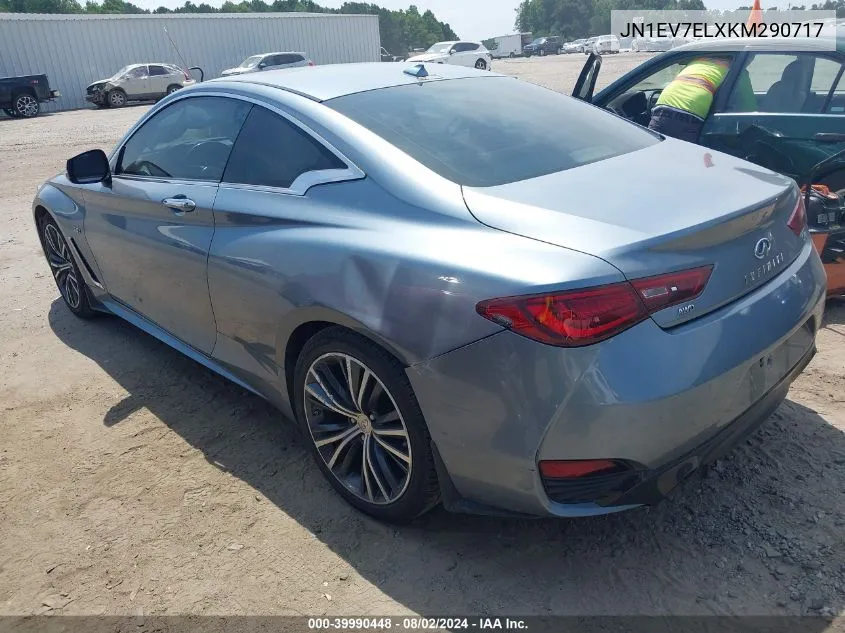 2019 Infiniti Q60 3.0T Luxe VIN: JN1EV7ELXKM290717 Lot: 39990448