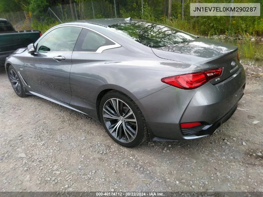 2019 Infiniti Q60 3.0T Luxe VIN: JN1EV7EL0KM290287 Lot: 40174712