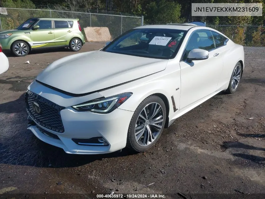 2019 Infiniti Q60 3.0T Luxe VIN: JN1EV7EKXKM231609 Lot: 40635972