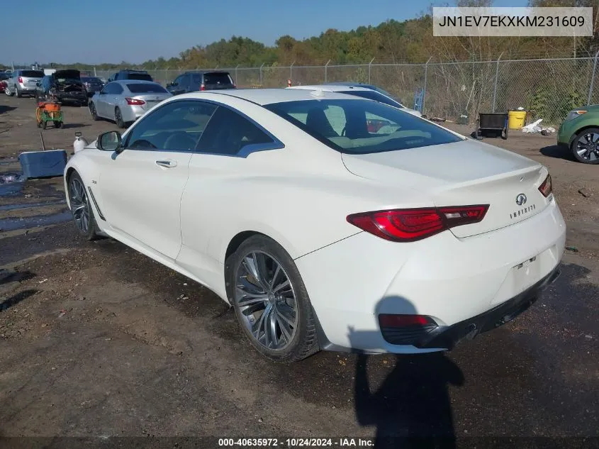 2019 Infiniti Q60 3.0T Luxe VIN: JN1EV7EKXKM231609 Lot: 40635972