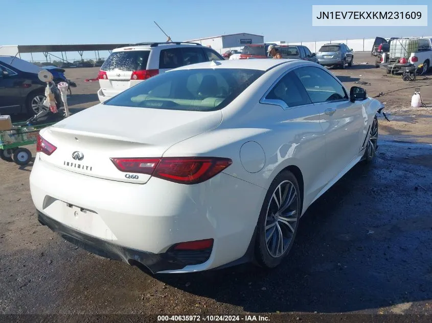 2019 Infiniti Q60 3.0T Luxe VIN: JN1EV7EKXKM231609 Lot: 40635972