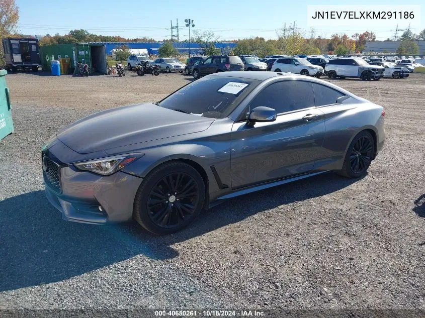 2019 Infiniti Q60 3.0T Luxe VIN: JN1EV7ELXKM291186 Lot: 40650261