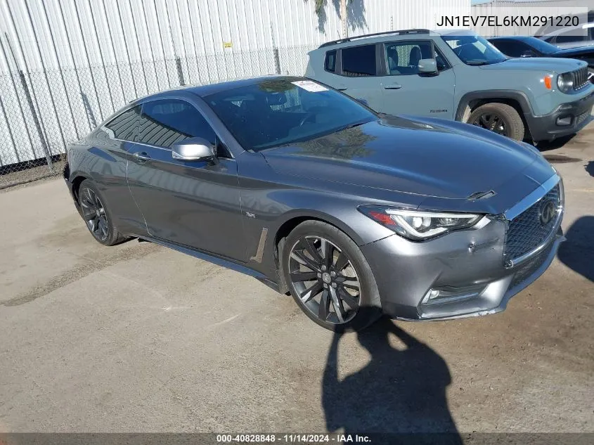 2019 Infiniti Q60 3.0T Luxe VIN: JN1EV7EL6KM291220 Lot: 40828848