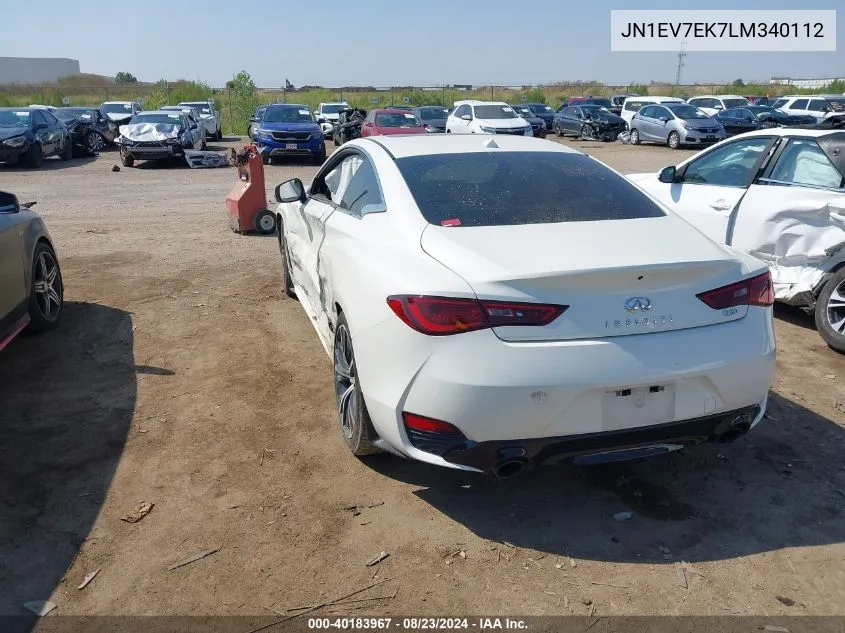 2020 Infiniti Q60 Luxe VIN: JN1EV7EK7LM340112 Lot: 40183967