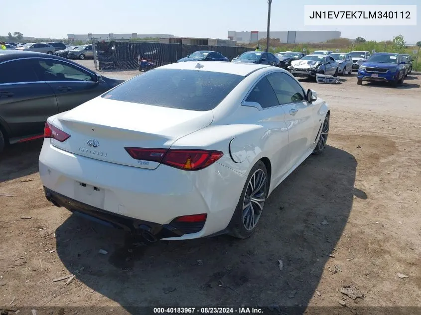 2020 Infiniti Q60 Luxe VIN: JN1EV7EK7LM340112 Lot: 40183967