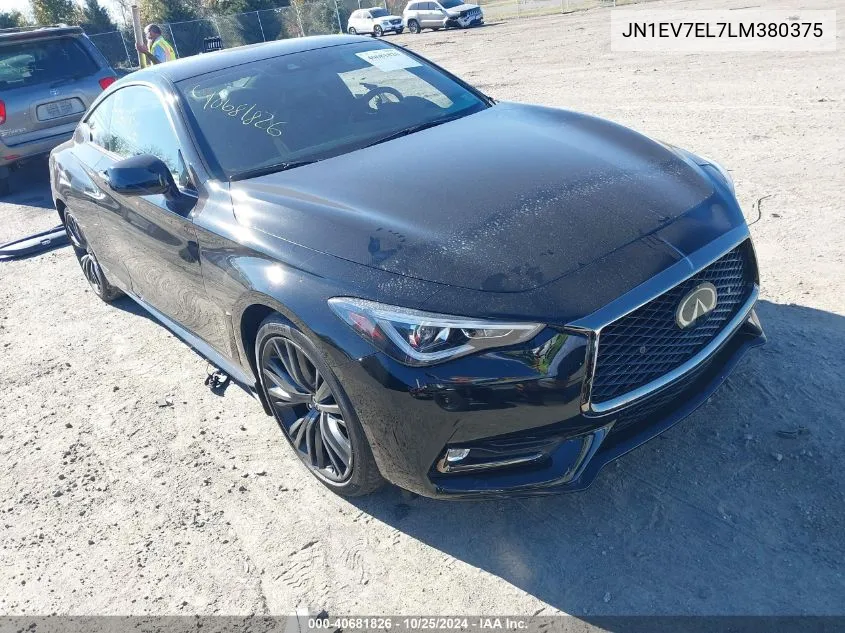 2020 Infiniti Q60 Luxe Awd VIN: JN1EV7EL7LM380375 Lot: 40681826