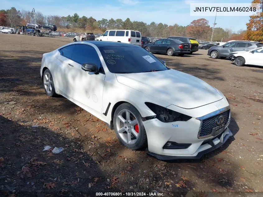 2020 Infiniti Q60 Red Sport 400 Awd VIN: JN1FV7EL0LM460248 Lot: 40706801