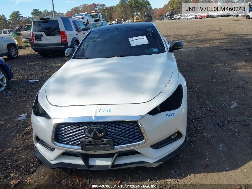 2020 Infiniti Q60 Red Sport 400 Awd VIN: JN1FV7EL0LM460248 Lot: 40706801