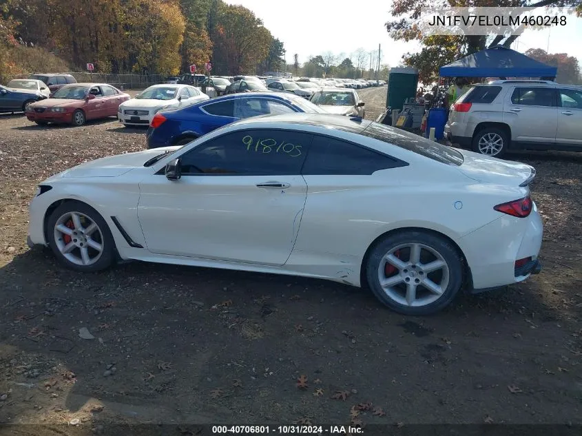 2020 Infiniti Q60 Red Sport 400 Awd VIN: JN1FV7EL0LM460248 Lot: 40706801