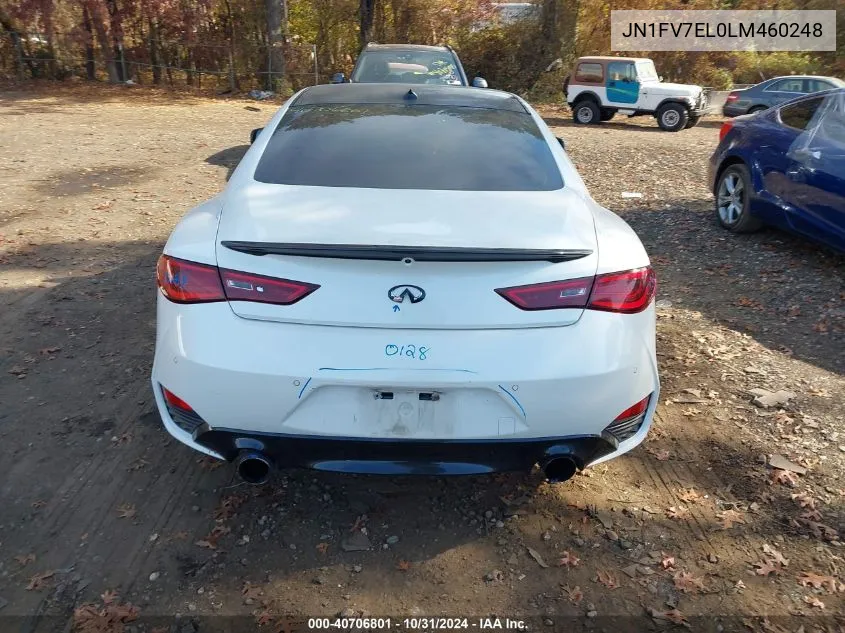 2020 Infiniti Q60 Red Sport 400 Awd VIN: JN1FV7EL0LM460248 Lot: 40706801