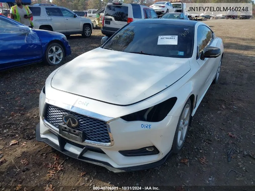 2020 Infiniti Q60 Red Sport 400 Awd VIN: JN1FV7EL0LM460248 Lot: 40706801