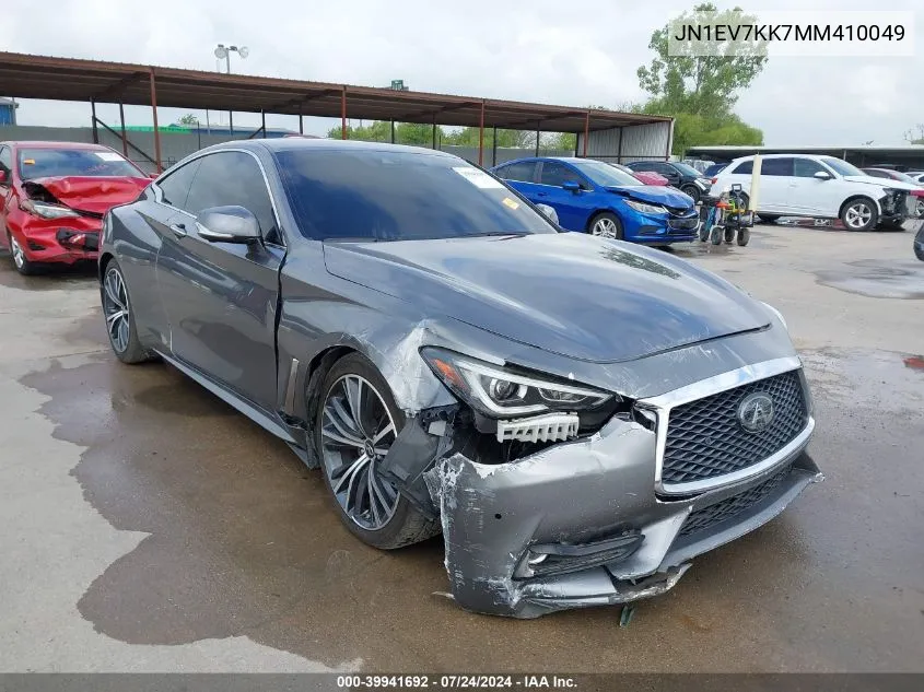 2021 Infiniti Q60 Luxe VIN: JN1EV7KK7MM410049 Lot: 39941692