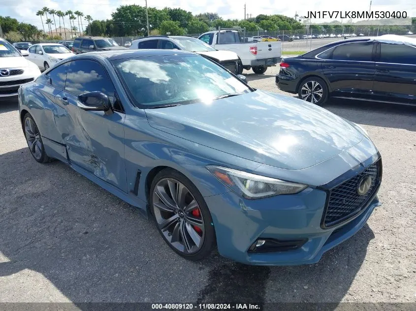 2021 Infiniti Q60 Red Sport 400 VIN: JN1FV7LK8MM530400 Lot: 40809120