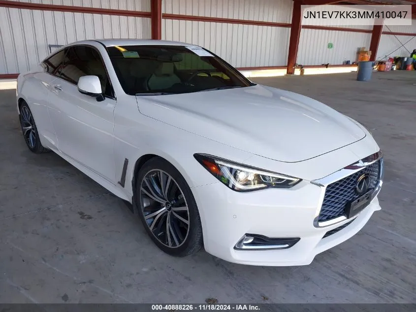 2021 Infiniti Q60 Luxe VIN: JN1EV7KK3MM410047 Lot: 40888226