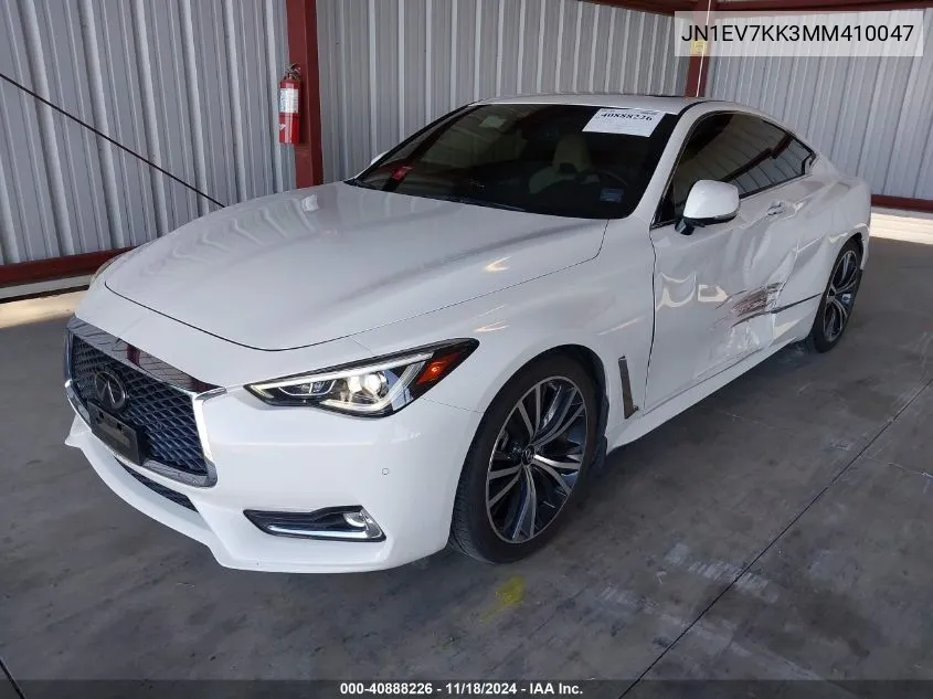 2021 Infiniti Q60 Luxe VIN: JN1EV7KK3MM410047 Lot: 40888226