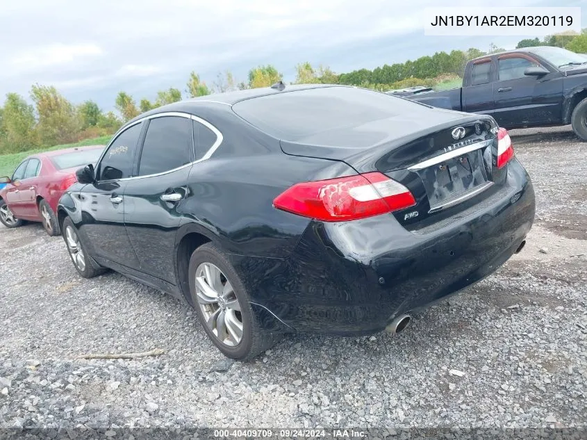 2014 Infiniti Q70 3.7X VIN: JN1BY1AR2EM320119 Lot: 40409709