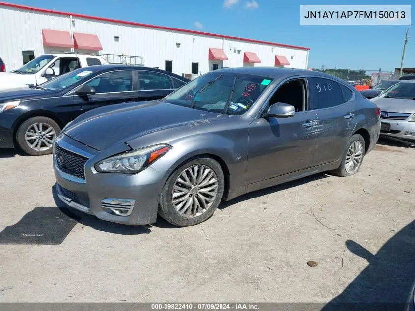 2015 Infiniti Q70 5.6 VIN: JN1AY1AP7FM150013 Lot: 39822410